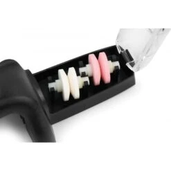 Global Accessories GS-440/SS Global Silver & Black Ceramic Water Sharpener -Edge Knife Pro Store global accessories gs 440 ss global silver black ceramic water sharpener p144 6959 image