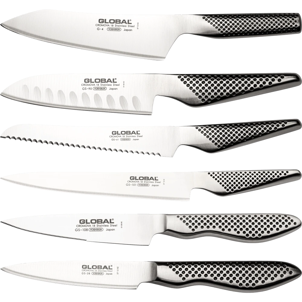 Global G-FIRE7B Fire-Hi 7 Piece Knife Block Set 2 Global G-FIRE7B Fire-Hi 7 Piece Knife Block Set - Image 2