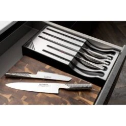 Global Knife Sets G-88/239511 Global 5 Piece Kitchen Knife Set With Storage Dock -Edge Knife Pro Store global knife sets g 88 239511 global 5 piece kitchen knife set with storage dock p2025 11219 image