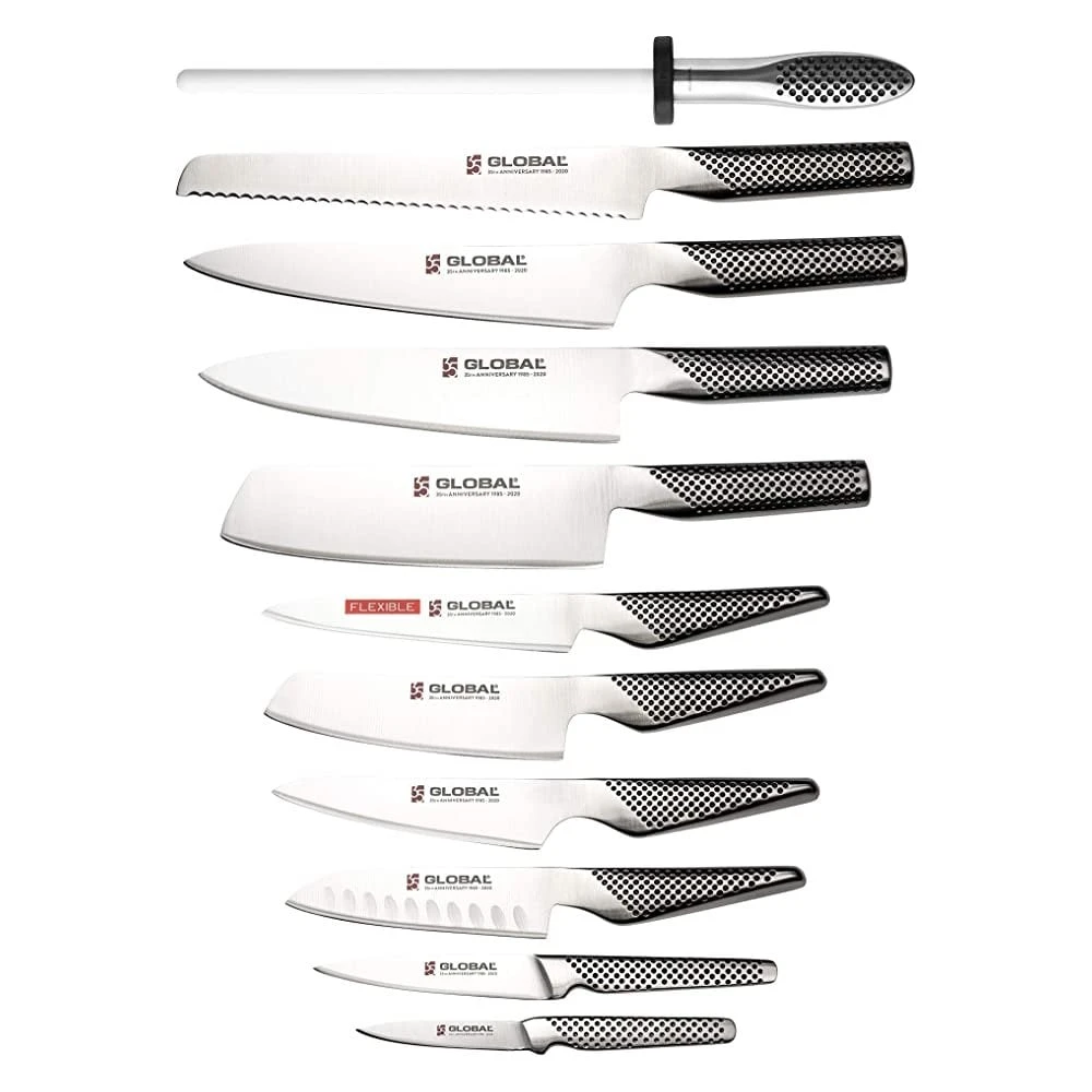 Global Knife Sets Global G-836/12ANB 35th Anniversary 12 Piece Block Set 2 Global Knife Sets Global G-836/12ANB 35th Anniversary 12 Piece Block Set - Image 2