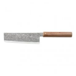 Hinoura Tsukasa FAN OUT Hinoura Tsukasa 16cm Nakiri Black Mushin Damascus Natural Handle