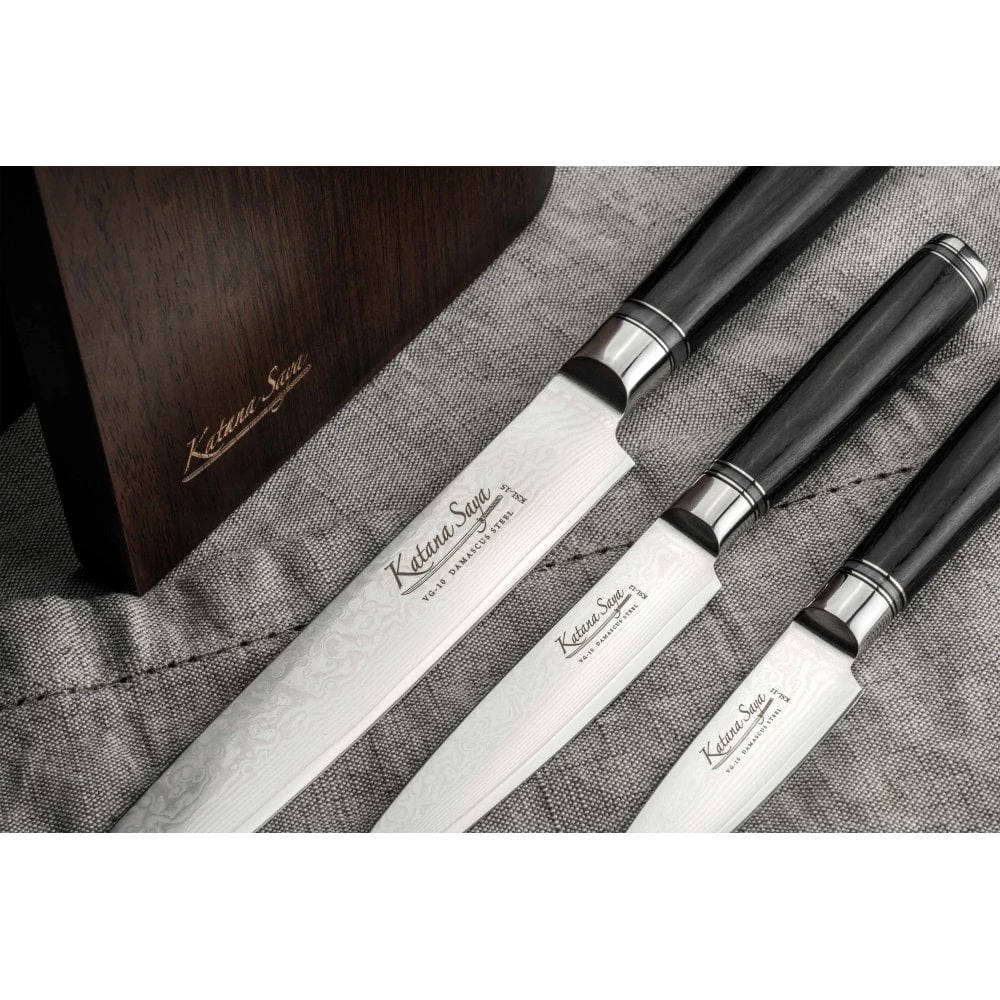 Katana Saya Pakkawood Katana Saya Pakkawood 6 Piece Knife Block Set 2 Katana Saya Pakkawood Katana Saya Pakkawood 6 Piece Knife Block Set - Image 2