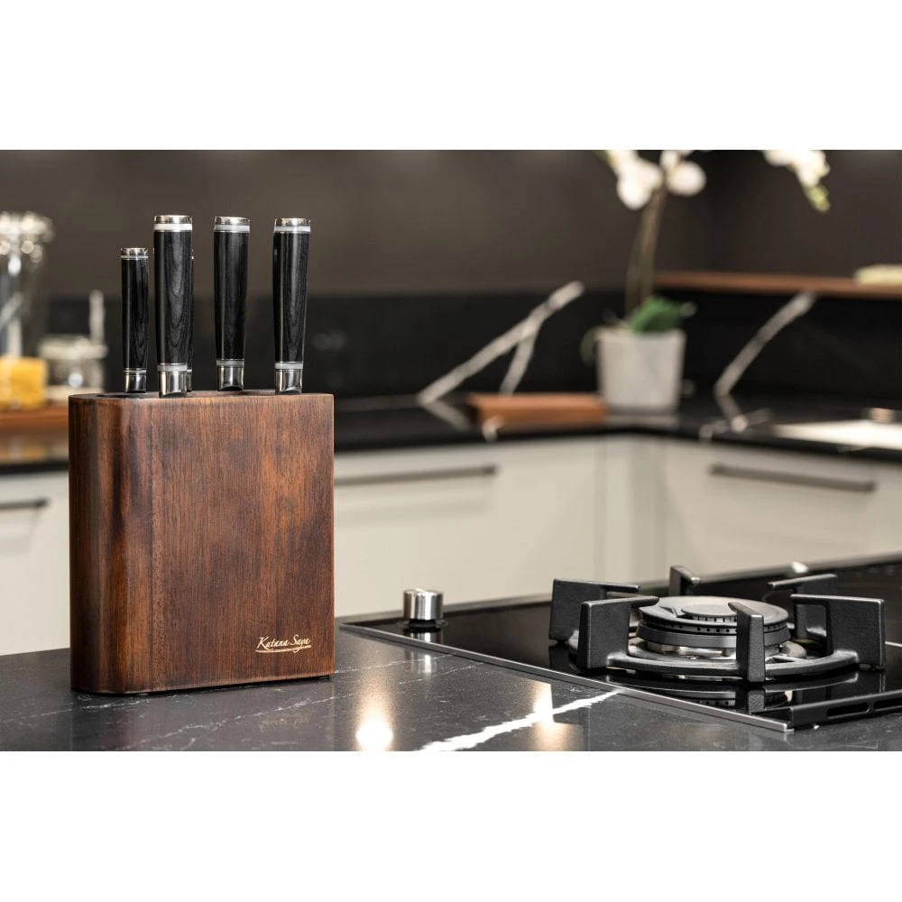 Katana Saya Pakkawood Katana Saya Pakkawood 6 Piece Knife Block Set 3 Katana Saya Pakkawood Katana Saya Pakkawood 6 Piece Knife Block Set - Image 3