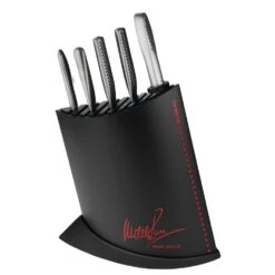 Michel Roux Jnr Global 7 Piece MRJ Knife Block Set In Black