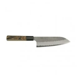 Nigara Hamono Aogami Super Steel Tsuchime Santoku 180 Mm Wenge Black Buffalo Handle