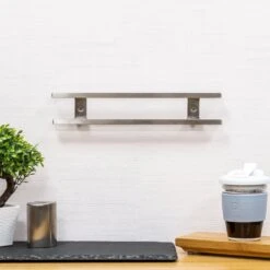 Rockingham Forge 12" Magnetic Stainless Steel Knife Rack With 6 Utensil Hooks And Wall Fixings -Edge Knife Pro Store rockingham forge 12 magnetic stainless steel knife rack with 6 utensil hooks and wall fixings p998 4465 image