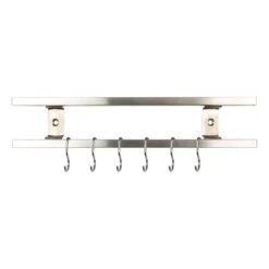 Rockingham Forge 12" Magnetic Stainless Steel Knife Rack With 6 Utensil Hooks And Wall Fixings -Edge Knife Pro Store rockingham forge 12 magnetic stainless steel knife rack with 6 utensil hooks and wall fixings p998 4466 image