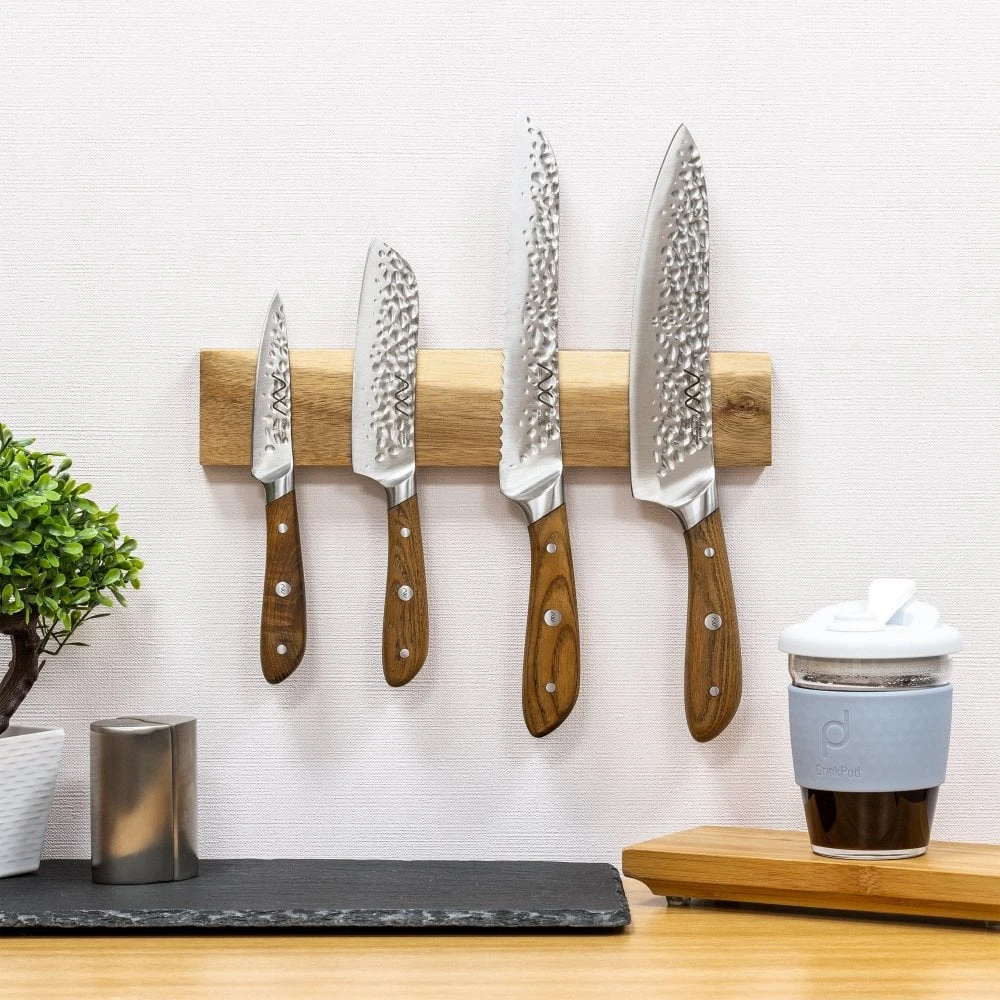 Rockingham Forge 30cm Acacia Magnetic Knife Rack With Wall Fixings 2 Rockingham Forge 30cm Acacia Magnetic Knife Rack With Wall Fixings - Image 2