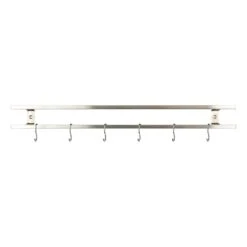 Rockingham Forge 60cm Magnetic Stainless Steel Knife Rack With 6 Utensil Hooks And Wall Fixings -Edge Knife Pro Store rockingham forge 60cm magnetic stainless steel knife rack with 6 utensil hooks and wall fixings p1000 4477 image