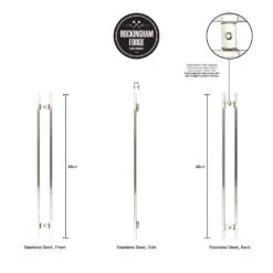 Rockingham Forge 60cm Magnetic Stainless Steel Knife Rack With 6 Utensil Hooks And Wall Fixings -Edge Knife Pro Store rockingham forge 60cm magnetic stainless steel knife rack with 6 utensil hooks and wall fixings p1000 4478 image