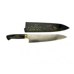 Takeshi Saji Takeshi Saji Makie -Art R2 AOGAMI NO.2 Coloured Damascus Japanese Chef's Gyuuto Knife 240mm With Urushi Laquered Saya And Custom Handle TORI FUJI On Lake -Edge Knife Pro Store takeshi saji makie art r2 aogami no 2 coloured damascus japanese chefs gyuuto knife 240mm with urushi laquered saya and custom handle tori fuji on lake p2121 12030 image