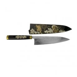 Takeshi Saji Takeshi Saji Makie -Art R2(SG2) Mirrored Damascus Japanese Chef's Gyuuto Knife 210mm With Urushi Laquered Saya And Handle FUJI RAIJIN 5 Takeshi Saji Takeshi Saji Makie -Art R2(SG2) Mirrored Damascus Japanese Chef's Gyuuto Knife 210mm With Urushi Laquered Saya And Handle FUJI RAIJIN -Edge Knife Pro Store takeshi saji makie art r2 sg2 mirrored damascus japanese chefs gyuuto knife 210mm with urushi laquered saya and handle fuji raijin p2118 12021 image