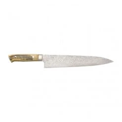 Takeshi Saji Takeshi Saji R2 Damascus Diamond-finish Gyuto240 With Deer Horn Handle (Ethically Sourced)