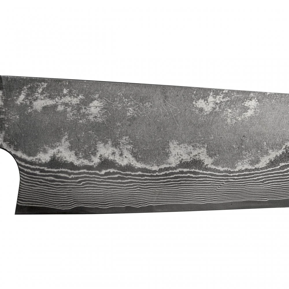 Takeshi Saji Takeshi Saji VG-10 Damascus 16.5cm Vegetable Knife With Black Mikarta Handle 2 Takeshi Saji Takeshi Saji VG-10 Damascus 16.5cm Vegetable Knife With Black Mikarta Handle - Image 2